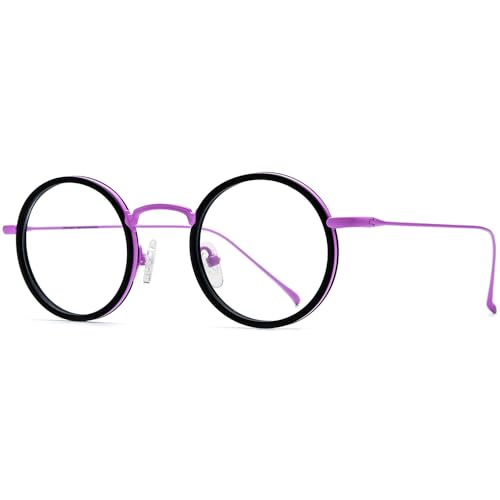 Image of FONEX Acetate Titanium Glasses Frame Men 2024 New Round Eyeglasses Spectacles Eyewear F85844
