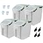 YXQ 2-Pack Large Airtight Flour Storage Containers With Wheels - 50LB & 20LB Capacity Bins For Rice, Grain, Pet Food