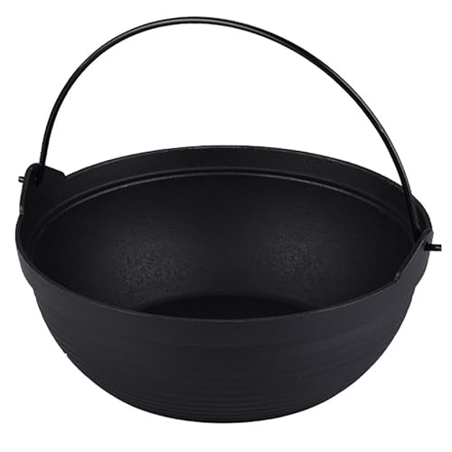 いろり鍋 鉄鋳物製 木蓋付き 一人鍋 18-28cm ガス火 IH 対応 本格的な鉄製のお鍋で旅館のようなお食事を スキヤキ鍋 蓄熱性と柔らかい熱あたり 両手鍋 多目的鍋 鍋料理 湯豆腐 おでん うどん ラーメン などに アウトドア キャンプ 鍋 家庭用