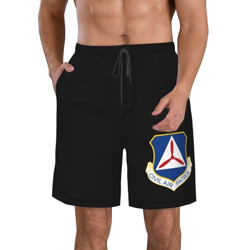 Civil Air Patrol Men's Swim Trunks Quick Dry Beach Shorts with Pockets Mesh Lining