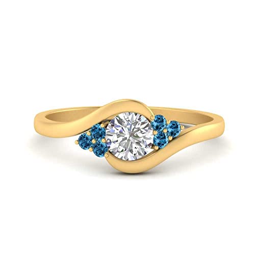 Image of 55Carat 18K Yellow Gold Plated Simulated Diamond Amethyst Round Cut Swirl Cluster Engagement Ring for Women, Wedding Anniversary Promise Fashion Jewelry Gifts, US Size 4-12.