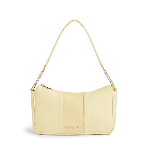 Image of Caprese Visalia Medium Shoulder & Handheld Bag for Women with Secure Zip Closure | Chic, Versatile Design for Everyday Use, Perfect for Office, Travel & Special Events (Dark Beige)