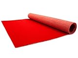 Event-Teppich Hochzeits-Läufer PODIUM - Rot, 1,00m x 10,00m, Schwer Entflammbarer Messeboden, Empfangsteppich, Gangläufer