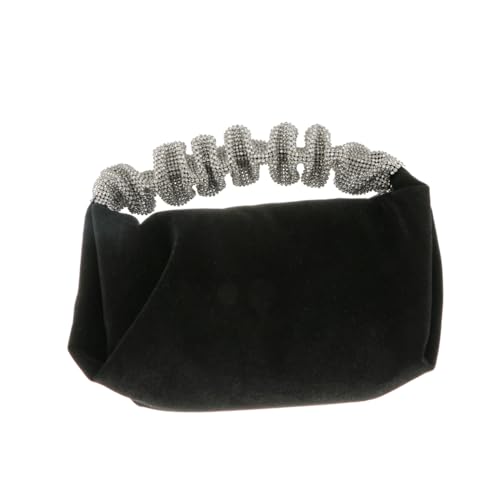 Sac de soirée velours de cristaux Healvian pour femme - Pochette porte-monnaie de fête