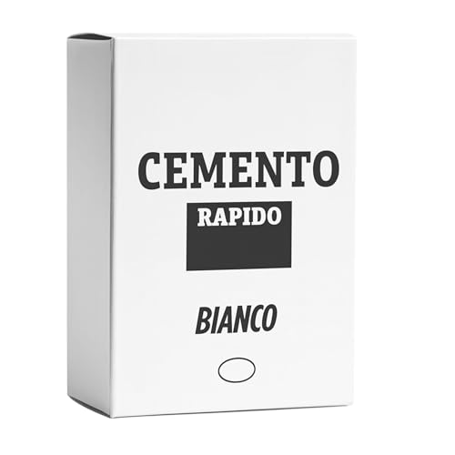 Cemento rápido de 1 kg, color blanco, fabricado en Italia, rápido listo para usar, para trabajos en casa y bricolaje, fácil aplicación y alta resistencia