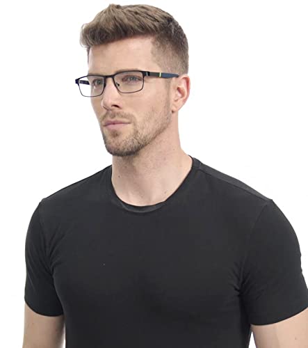 Image of 3-Pack Reading Glasses for Men Blue Light Blocking Metal Frame Computer Readers