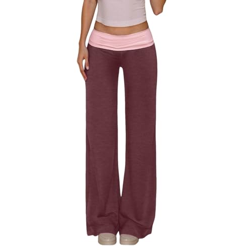 Pantalon de survêtement décontracté à jambes larges taille basse