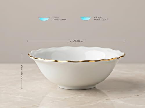 Image of Bodhi House 18-Piece Gold Rim Porcelain Dinner Set | Plates & Bowls Set | Lightweight, Chip Resistant, | Dishwasher Safe | Ideal for Home Dining, Parties & Gifting Set | Teal