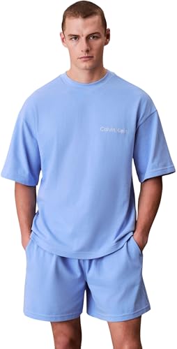 Calvin Klein SS Tee Short Set Lv00nm2949 Autres vêtements de détente et de Nuit, Blue (Blue Descent), M Homme