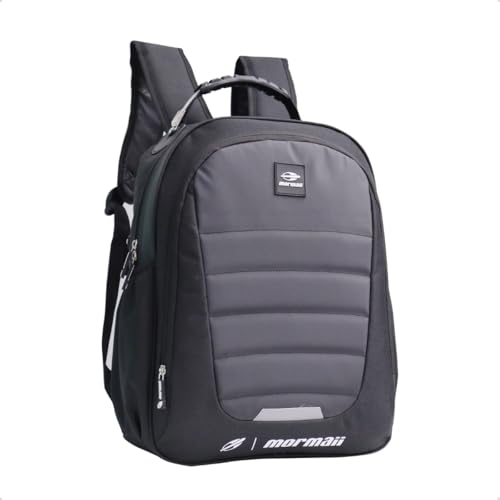 Mochila Mormaii Casual 3 Bolsos Compartimento Notebook 20 Litros (Preto e Cinza 02)