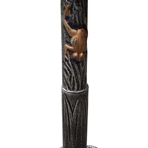 Image of Oakland Living Sunflower Butterfly Bird Bath, Antique Pewter, Silver