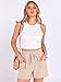 ANRABESS Shorts for Women Summer Casual High Waist Drawstring Comfy Dressy Lounge 2026 Beach Vacation Shorts with Pockets Parchment Medium