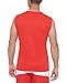 Calvin Klein Men's Standard Light Weight Quick Dry Sleeveless 40+ UPF Protection Active Top, Red, Large