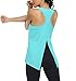 Kimmery Womens Racerback Tank Tops Loose Fit Athletic Workout Yoga Pilates Pickleball Gymwear Summer Quick Dry Tanktops with Built in Bra Blue XL