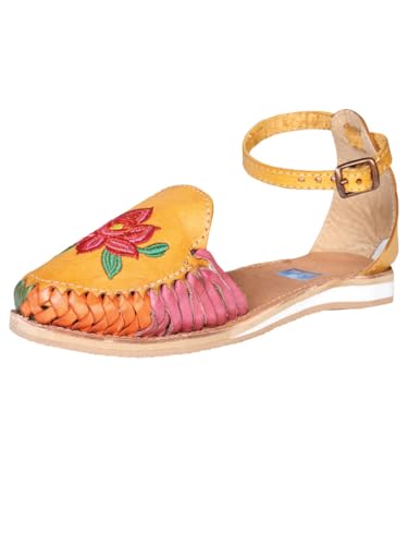 Mexican Artisanal Sandals Leather Mustard