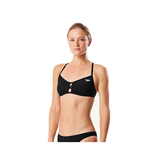 Speedo Women's Swimsuit Top Bikini Endurance Lite Tie Back Solid