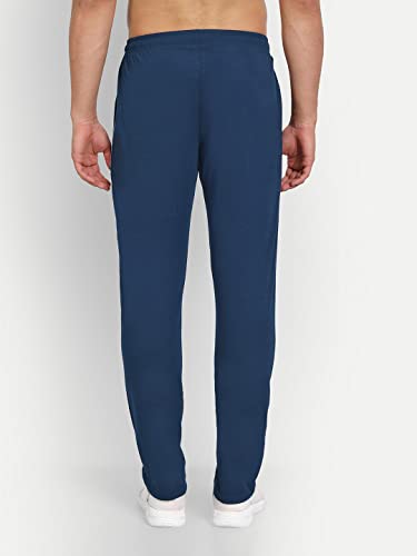 Image of Zeffit Men's Slim Fit Track Pants, Cotton, Elastic Waist, Side Pockets, Running & Gym