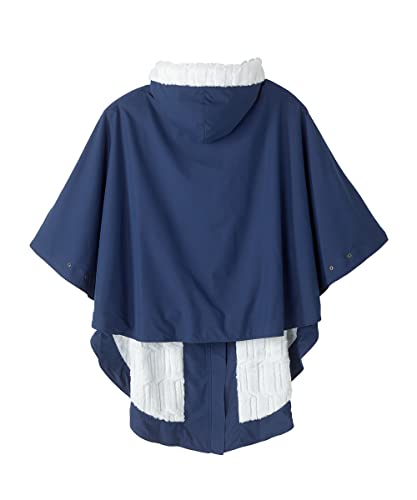 Women’s Adaptive Faux Fur-Lined Wheelchair Cape With Hood - Luxurious Winter-Warmth Self-Dressing Cape3