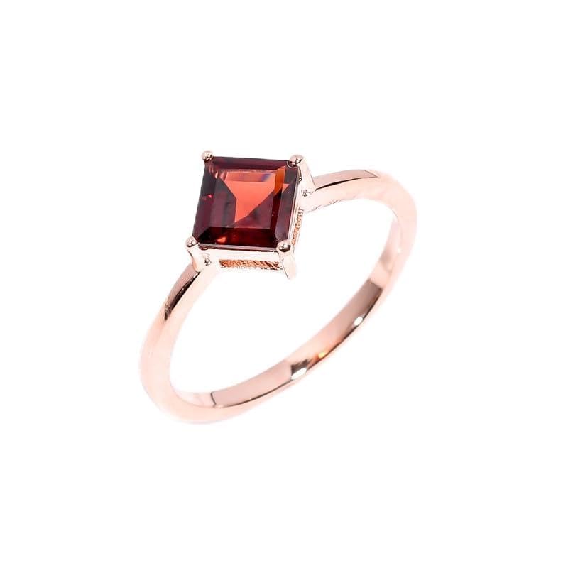 Bague en argent et grenat bague de guérison naturelle pour le bien-être au quotidien