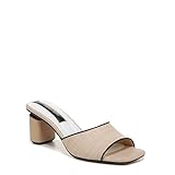 Franco Sarto Womens Linley Heeled Slide Sandal Beige Raffia 8.5 M