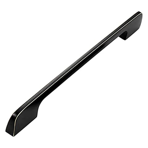 1 Pcs Black Furniture Pull Handle Pure Copper Bow Shaped Kitchen Cabinet Handles Bathroom Dresser Drawer Pulls Bedroom Wardrobe Door Solid Handle Cover