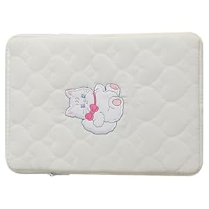 IMIKEYA Niedliche Stoßfeste Tablet Schutztasche 11 Zoll mit Laptop Halterung Leichte Laptop Innentasche für Büro Reise und Schule Weiße Katzen Design