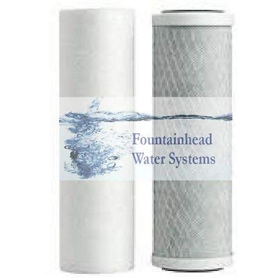 Clear Counter Top Dual Clear Housing Sediment Carbon Block Filters