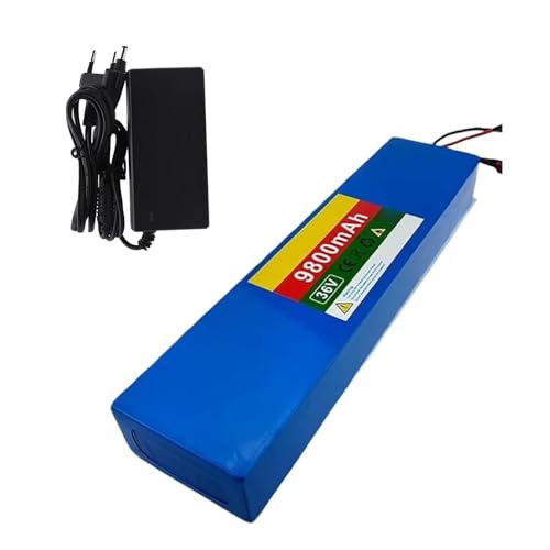 Batería De 36 V Y 9,8 Ah para Bicicleta Eléctrica, Batería para Patinete Eléctrico con Cargador, Paquete De Baterías Recargables para Bicicletas Eléctricas, Triciclos Y Karts. (36V 9.8AH),XT60+JST