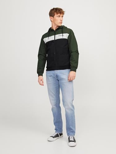 Jack & Jones Jjerush Hood Bomber Noos, Forest Night, Xs Uomini - 4