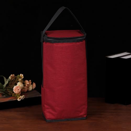 Harilla 2 Bottle Wine Bag Portable Wine Carrier Insulated Wine Carrying Bag Wine Tote Bag with Handle Red Thermal Wine Carrier Bag for Travel Outdoor Beach Picnic Wine Lover Gifts - Image 4