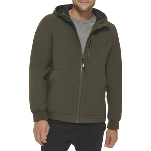 Levi's Men's Water-Resistant Soft Shell Trail Hoodie Jacket