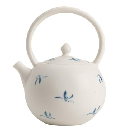 Tetera de Cerámica Tetera de cerámica Tetera casera Cafetera Tetera vintage con asa para té