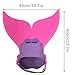 Mermaid Monofin, Swim Fin for Kids, Children Mermaid Flipper Water Sports Training Foot Flipper, Swimming Fins Training Flipper, Monofin Mermaid Tails for Swimming (Pink)