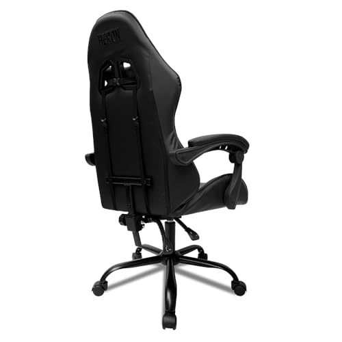 Cadeira Gamer TGT Heron | Reclinável 90°-135° | Assento Moldado & Encosto Laminado | Braço Fixo | Couro PU + Tecido | Suporta 120kg | Conforto e Durabilidade | TGT-HR-BL01 glide