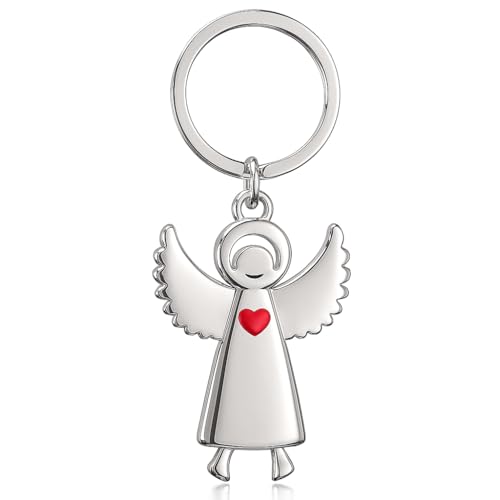 DONWOIE Angel Keychain-Heart Keychains – Delicate Red Heart Bag Charms