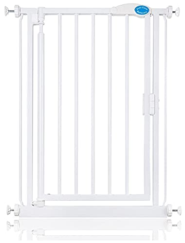 Bettacare Cancello per Scale Auto Close, 61cm - 68.5 cm, Bianco, Cancello di Sicurezza a Pressione, Cancelletto per Bambini, Barriera di Sicurezza per Porte, Corridoi e Spazi