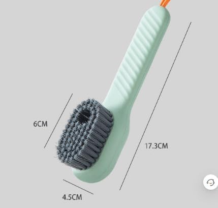 Image of 2 in 1 Multifunction Cleaning Brush Soap Dispenser, | Multi Function Cleaning Brush, clothes, shoes, Brushes Suitable for Home Cleaning (Green)