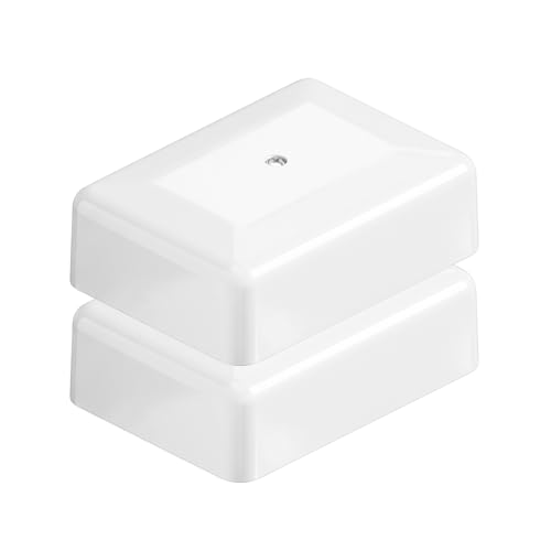 Temolink Euro Classic Abzweigdose Klein IP20, 2 Stück, Aufputz & Unterputz, Staubgeschützt & staubdichtes Design, Innen-Anschlussdose mit verschraubtem Deckel, 90 x 65 x 30 mm, Weiß