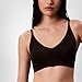 Calvin Klein Invisibles Comfort Lightly Lined Seamless Wireless Triangle Bralette Bra, Black, Small