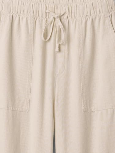 Image of Gap Womens Wide Leg Linen Pull on Pant