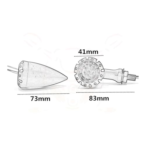 Intermitentes de moto universales cromados en pack de 2 unidades para luz de señal y giro 4
