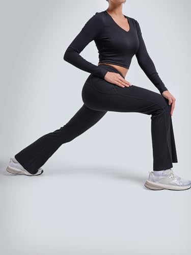 Image of CAVA Tall High-Waisted Sculpt Bootcut Leggings for Women | Stretchy Compressive Flare Pants for Workout, Yoga & Everyday Wear