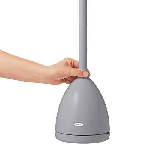 Oxo Good Grips Toilet Plunger With Holder - Gray 6.3 X 24 #TOP2