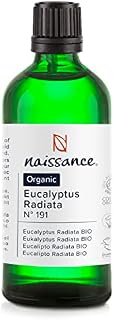 Naissance Organic Eucalyptus Radiata Essential Oil (No. 191) - 100ml - Pure, Natural, Certified Organic, Cruelty Free, Vegan and Undiluted - for Use in Aromatherapy & Diffusers