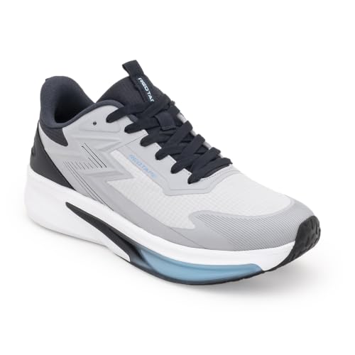 Image of Red Tape Men's Sneakers Grey Blue Mesh Round Toe Lace-Up Comfort Grip