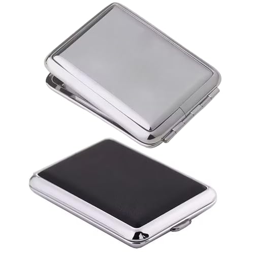2Pcs Match Box Waterproof Mini Portable Stainless Steel Matches Box with Friction Plate for Match Storage of Matches Holder with Striker Holder