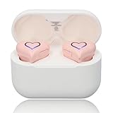 Yoidesu Auriculares en forma de corazón, bonitos y elegantes auriculares estéreo de alta fidelidad 5.3 con funda de carga, ideales para entrenamientos y viajes (#2)
