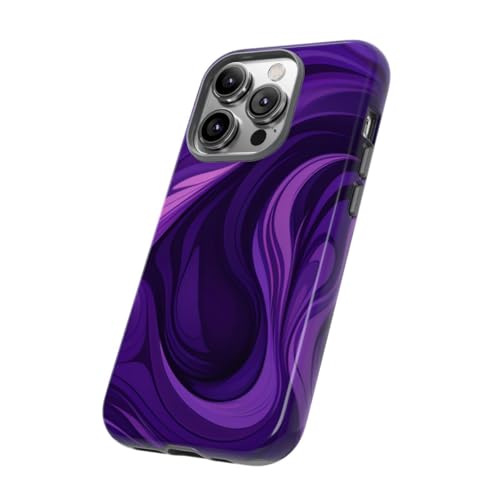 Coque iPhone 14 Pro vague abstraite violette pour sublimer vos looks - 2