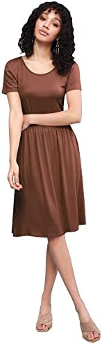 Lock and Love LL Women's Comfy Casual Short Sleeve Flowy Dresses ...