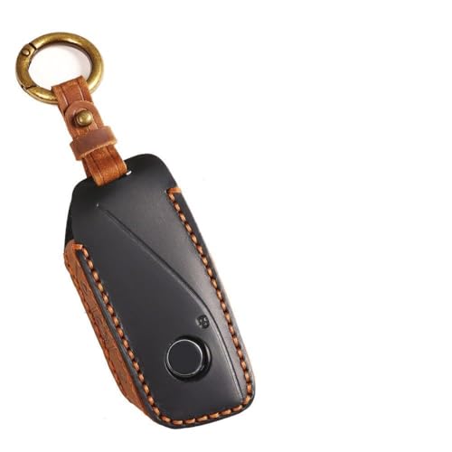 URPIZY Funda de piel negra para llave BMW iX, X7, i7, XM 2023, protección completa con absorción de impactos, para mando a distancia inteligente, no flip key